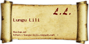 Lungu Lili névjegykártya