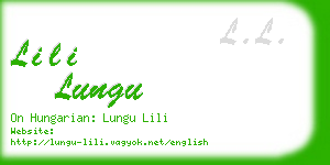 lili lungu business card